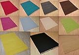 MB Warenhandel24 Handwebteppich Fleckerlteppich Flickenteppich einfarbig Uni 100% Baumwolle Handweb Teppich Fleckerl Waschbar NEU (Anthrazit, ca. 60x110 cm)