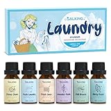 SALKING Wäscherei Ätherische Öle Set, Aromatherapie Duftöl GeschenkSet, Duftöle für Diffuser, 6x10 ml Zitrussauber, Frische Wäsche, Frische Bettwäsche, Lavendelfelder, Brise, Minzig frisch-1