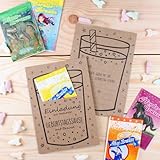 10 Einladungskarten zum Kindergeburtstag Geburtstagssause Kraftpapier inkl. 10 Briefumschlägen Einladung Party Junge Mädchen Kinder OHNE Brausepulver