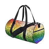 WowPrint Sport-Turnbeutel, Regenbogen, Glas, wasserdicht, Handtasche, Yoga-Tasche, Schultertasche, Wochenendtasche, Reisetasche, Reisetasche, für Erwachsene, Herren, Damen, Unisex