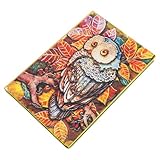 Gogogmee A5 Retro Notizbuch mit Geprägtem Eulen Einband Liniertes Schreibpapier Gebundener Hardcover Notizblock für Büro Schule und Reisen