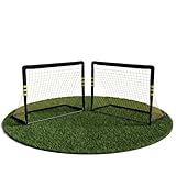 FRIEDO Pop-up (2er Set) Fußballtor Kinder inkl. Tragetasche I 90x120cm I CE-geprüft I Rostfrei & wetterfest I Fussball Tor mit stabilen Bodenhaken I In 5 Sek. aufgestellt I Popup Goal for Outdoor