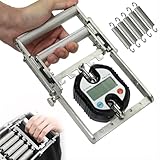 Edelstahl-Federgriff-Trainer, Griffkraftmesser, Mit 5 Federn + 1 Griffkraftmesser, Maximale Belastung 330 Lbs/150 Kg, 4 Einstellbare Abstände, Für Den Muskelaufbau