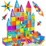 Forlarme 86-teiliges magnetisches Fliesen-Set, klare 3D-Bausteine, Montessori-Konstruktion, Lernspielzeug für Kinder im Alter von 3–8 Jahren, Magnetspielzeug, stimuliert die Fantasie und Kreativität
