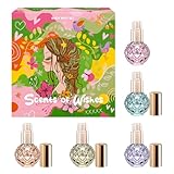 Body Mist Set für Mädchen 'Scents of Wishes' – 5 Diamantförmige Glasflakons mit Gold-Veredelung; 5 Exquisite Düfte: Beeren, Früchte, Zitrus, Tropische Stimmung, Blumig; Duft-Erlebnis im edlen Design