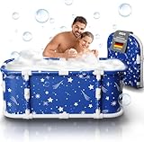 Tragbare Badewanne mit Metallhalterung, faltbare 120cm Badewanne ohne Installation, 7-lagige dicke Badewanne, zusammenklappbare Badewanne, Hot SPA (Klassischer Star L2)