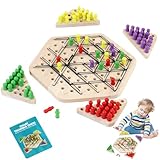 Kettendreieck-Schachspiel, Kettendreieck-Schachbrettspiel - Interaktive Brettspiele - Dreiecksschachspiel, Interaktives Gummibandspiel Für Familienfeiern, 2–4 Spieler