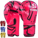Tigera Kinder Boxhandschuhe | Kickboxen, Muay Thai Sparring, Training | Boxsack - Sandsack | Kampfsport, Punchinghandschuhe Coachinghandschuhe für Jungen, Mädchen (8oz, Pink)