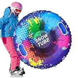 Schneerohre für Schlitten - kalt -resistente aufblasbare Röwenrohre | Robuster aufblasbarer Schneeschlitten, PVC -Schiebespielzeug mit Griffen | Schneerohre für Kinder und Erwachsene, Winterschlag P.