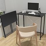 Faltbarer Computertisch, tragbarer Indoor/Outdoor-Tisch, 80 x 45,5 x 74 cm, kompakter Campingtisch, weißer Büroschreibtisch für Arbeit und Studium, platzsparende Möbel