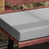 Bankkissen Outdoor & Indoor Wasserdicht Gartenschaukel Hängematte Patio Rattan Bank Weiche Schaumkissen, rutschfest Möbelkissen mit 2 Sitzer Sofakissen mit Bändern (80x40x3cm, Hellgrau)