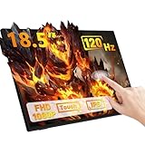 GeeekPi 18,5 Zoll tragbarer Monitor 1920 x 1080 IPS Touchscreen 120Hz 1080P Touch Display mit HDMI USB-C, eingebauten Lautsprechern, Ständer VESA für Xbox PS4/5 Laptop Mac PC