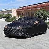 LINTINGLIHAI Auto Abdeckplane für KIA Sorento 2015-2024, Vollgarage Autoabdeckung Outdoor Wetterfeste Atmungsaktiv Autogarage Abdeckung Schutz Zubehör,C/Black-orange