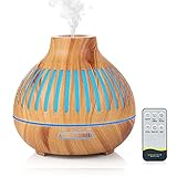 Czemo Aroma Diffuser 400ml Ultraschall Luftbefeuchter Duftöl Duftlampen Aromatherapie Diffusor mit Fernbedienung und 14 Farben LED für Yoga Büro Schlafzimmer