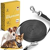 Tierhood Schleppleine 5m / 10m / 15m für Katzen - Katzenleine - extra leichte Leine für Katzen - Cat Leash - Katzenleine mit Handschlaufe - Katzenleine lang für maximale Freiheit - Größe: 10m