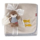 Fehn Kuscheldecke Otter – Kuschelige Schmusedecke - zum Kuscheln, als Krabbelunterlage, Schnuffeltuch oder Zudecke für zuhause und unterwegs