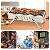 Klappbarer Campinggrill, Holzkohlegrill zum Grillen, Nichtraucher-Camping-Grillofen - tragbarer Campinggrill, Edelstahlgrill, Kohlegrill Paar