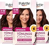Palette Tönungscreme 4-68 Rotbraun (3 x 115ml), temporäre Coloration ohne Ammoniak für eine schonende Grauhaarabdeckung, Haarfarbe für schrittweises Auswaschen, hält bis zu 28 Haarwäschen