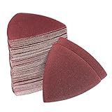 Beaupretty 100 Stück Teiliges Selbstklebendes Dreieckiges Schleifpapier Körnung Langlebige Schleifpads für Holz Ecken und Schwer Zugängliche Stellen Kompatibel mit Multitools und