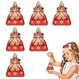 Dimweca Niedliche Weihnachtsbaumschmuck – Deko-Tasche für Weihnachtsbaum, Weihnachtsdekoration zum Aufhängen, Taschenform, hängende Dekoration
