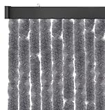 Arsvita Insektenschutzvorhang 120x200 cm (Breite x Länge) Flauschvorhang in Silber für Camping, Terrasse, Pavillon oder Balkontür, Fadengardine Ø4cm