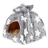 MINAOLULUS Flauschiges Hamsterhaus für Kleintiere Warmes Rattennest mit Weichem Fleece für Winter Gemütlicher Rückzugsort für Hamster und Andere Nagetiere