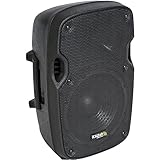 Ibiza - XTK8A - Plug & Play 8'/20cm aktives Lautsprechersystem mit 200W RMS Belastbarkeit - Kompressionshochtöner, Bassreflexsystem, Verstärkermodul, LINE/Micro Eingänge - Schwarz
