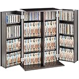 VEVOR Medienaufbewahrungsschrank, DVD Schrank mit Türen und Regalen, CD-Aufbewahrung für bis zu 576 CDs, verstellbares DVD-Regal, Musik, Filme, Videospiele oder Sammlungen - Espresso