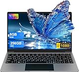 bvate Laptop 14 Zoll Win11 8GB+256GB SSD Unterstützung 1TB Notebook Celeron N4020 (bis 2.8GHz) 1920x1080p WiFi BT4.2 Deutscher Tastaturschutz und kabellose Maus-Gray