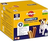 Pedigree DentaStix Daily Oral Care Zahnpflegesnack für kleine Hunde – Hundeleckerli mit Huhn- & Rindgeschmack für jeden Tag – 1 x 56 Stück