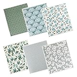 WLLHYF 6 Stück Schwedische Geschirrtücher Saugfähig Waschbar Wiederverwendbare Küchentücher Reinigungshandtücher Thekentücher Geschirrtücher Schwammtücher 19.5 x 17.5 cm