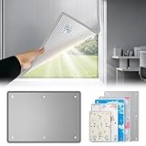 Fensterfolie Sonnenschutzfolie 20cm-200cm Sichtschutz Wärmeisolierung Doppelte Aluminium Isolierfolie Mit Saugnäpfen Für Fenster Verdunkelungsfolie Thermische Selbstklebend(Silber)