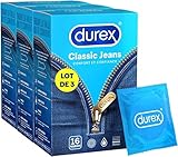 Durex - Classic Jeans Kondome - Komfort und extra Schmiermittel - 3 x 16 Kondome
