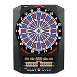 Carromco elektronisches Dartboard TOPAZ-901, schwarz, 2-Loch Abstand, Dartscheibe elektronisch, Dart Set bis 8 Spieler, 40 Spiele und 761 Varianten, Dart Spiel
