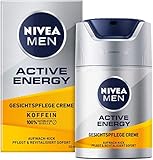 NIVEA MEN Active Energy Gesichtspflege Creme (50 ml), revitalisierende Gesichtscreme für Männer, schnell einziehende Feuchtigkeitscreme gegen Zeichen von Müdigkeit