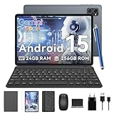 TABWEE Android 15 Tablet mit Tastatur - 24GB RAM+256GB ROM (2TB TF), Octa-Core, Gaming Tablet 10 Zoll, 5000mAh, 8MP+5MP, Gemini AI, Widevine L1, 5G WiFi, GPS, Face ID (2J Garantie)