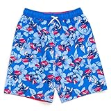 Disney Lilo & Stitch Badehose mit LSF 50+, für kleine Kinder bis große Kinder, Größen (34-42-44), Blau / Stitch, 6