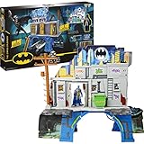 Batman 3-in-1-Batcave - Zweiseitiges Spielset mit 10cm großer Batman-Actionfigur und umfangreichem Spielmaterial