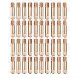 Floweringbeter Kupfer-Kontaktspitzen-Set, 40 Stück, kompatibel mit 15AK MIG MAG Schweißgeräten 0 8 mm 0 9 mm 1 0 mm Öffnung Gewinde M6