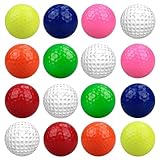 AHEJIOO 16 Stück Golfbälle, Golfball, Schaumstoffball, Minigolfbälle, Golfbälle Kaufen, Vice Golfbälle, Putting Matte, Schaumstoff Ball, Golfbälle Bunt, Golf Training