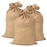 La Cordeline 3 Säcke für Kartoffeln, Jute, 51 x 81 cm, 215 g/m², 25 kg – ACJN28PA-L3 Natur