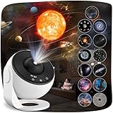 Mexllex Sternenhimmel Projektor, Projektor Lampe Sternenhimmel für Schlafzimmer, 12 Planeten Discs, LED Sternenhimmel Projektor für Kinder Erwachsene/Schlafzimmer/Party/Decke