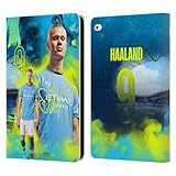 Head Case Designs Offizielle Manchester City Man City FC Erling Haaland 2024/25 Erstes Team Leder Brieftaschen Handyhülle Hülle Huelle kompatibel mit Apple iPad Air 2 (2014)