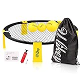 Ulikey Spiele Ball Set, Spieleset Team Games, Smackball, Rasenteam Sportspiel Mini Volleyball Spielset, Strike Ball-Spiel, Roundnet Set Boule-Spiele mit 3 Bällen für Freien, Garten, Park, Strand