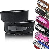 RAD Gewichthebergürtel Powerlifting Männer & Frauen Gewichtheben 10mm Hebelgürtel (Jet Black, Small)