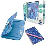 Lexibook, Disney Stitch: Elektronisches Tagebuch mit Stift und Notizbuch inklusive, interaktiv, passwortgeschützt, Spaßfunktionen, Soundeffekte, Blau, SD50D
