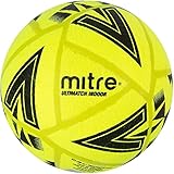 Mitre Ultimatch Indoor-Fußball, Neues Design, extra haltbar, formstabil, gelb, schwarz, Ballgröße 5