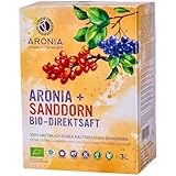Aronia Direktsaft Bio 3L mit Sanddorn - Kaltgepresster Muttersaft ohne Zucker, Vegan, Stärkt Immunsystem & Vitalität, Antioxidantienreich, 100% Frucht von Aronia Charlottenburg