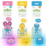 Glo Pals x Sesamstraße Wasseraktivierte Leuchtwürfel Bundle für sensorisches Spielen - 12 Packungen (Einfach wie A, B, C - Abby Cadabby, Big Bird + Cookie Monster)