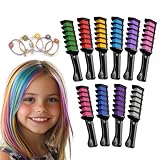 Magicat Haarkreide für Mädchen Set I 10 auswaschbare Farben & 5 Haargummis I Geschenk Mädchen 4 Jahre bis 10 Jahre I Kreatives Mitgebsel Kindergeburtstag 2025 I Sicher und Farbenfroh